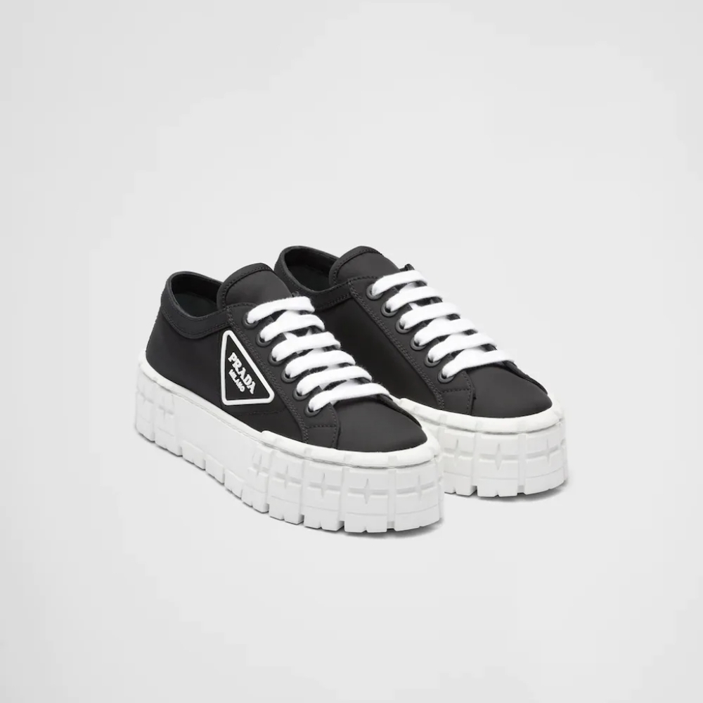 PRADA black satin sneaker size 40